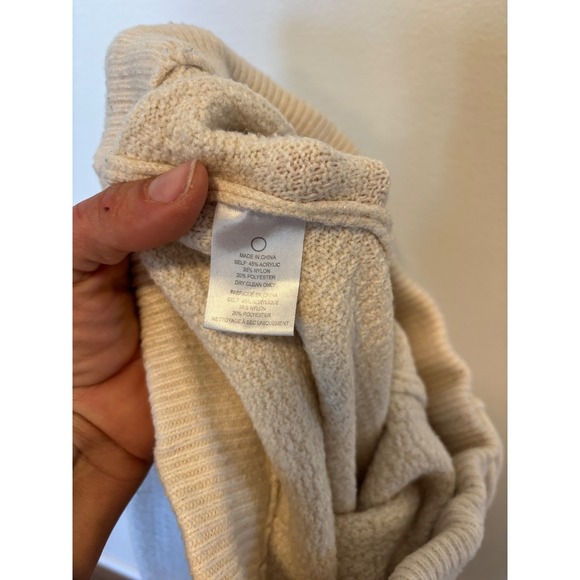 Bohme Cream Textured Knit Wide Leg Lounge Pants Womens Size S - Picture 4 of 5